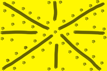 Background with circles and shapes, black color, great for design. Texture with perforation of...