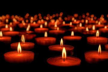 Lighting candles for Muharram vigil