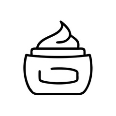 Moisturizing cream in a jar with a smooth texture displayed on a plain background ideal for skin care products