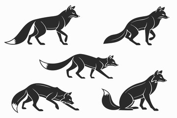 Naklejka premium set of horses