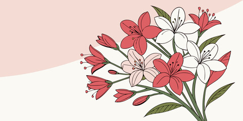 Bouquet, Flower, Bunch of Flowers, Cut Out, decoration , seamless ,chamomile pink white Background vector illustration.
