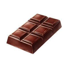 Naklejka premium watercolor of a single chocolate bar with visible branding lines. Deep cocoa tones and smooth surface reflect light subtly.