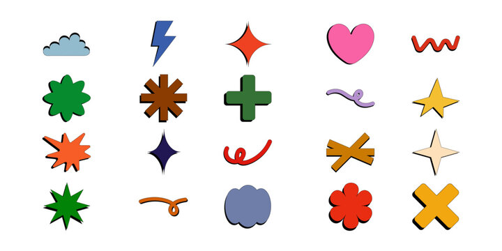 Retro Sticker Element