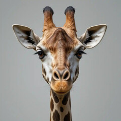 close up of a giraffe