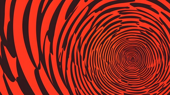 Abstract Red and Black Swirling Vortex Tunnel Design - Powered by Adobe