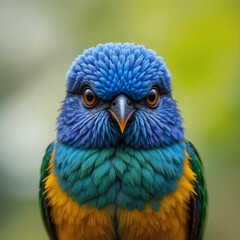 blue and yellow bird