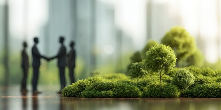 Business Team Discussing ESG Strategies for Sustainable Development and Green Investment - Powered by Adobe