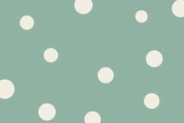 simple green background with cream circles