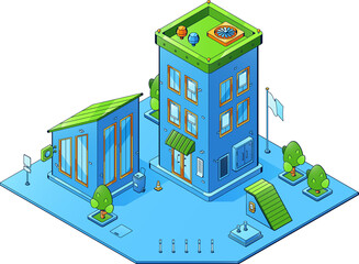 Isometric Apartment Building