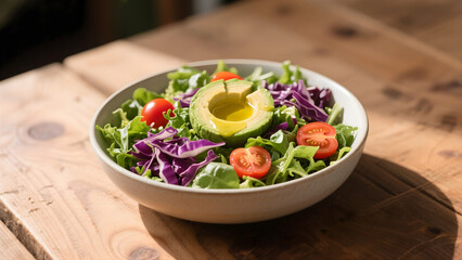 fresh salad in a bowl