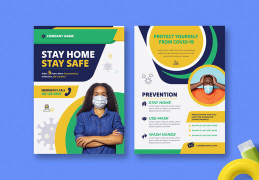 COVID 19 Coronavirus Awareness Medical Flyer Template