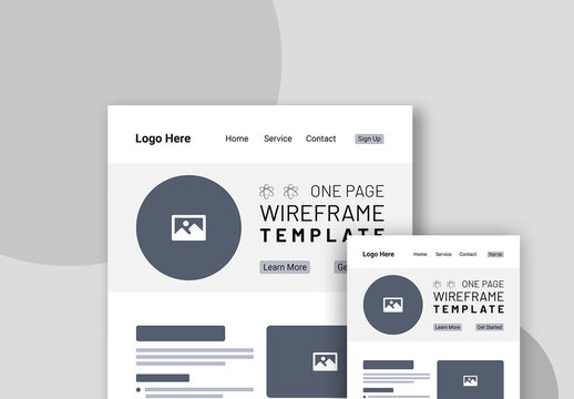 Modern Wireframe Design Template Layout
