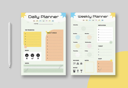 Weekly Planner Template Layout