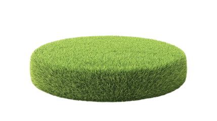 Lush Green Grass Tuft  Isolated on white and transparent Background Perfect for Design Projects