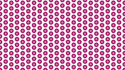 A dense field of magenta flowers isolated on white background