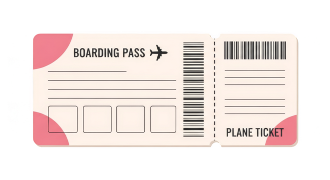 Whimsical Boarding Pass for Dream Getaway
