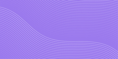 Abstract background with lines and waves. Medium banner size. Element for design isolated. Vector background for brochure, booklet, flyer, poster. Purple gradient. Violet