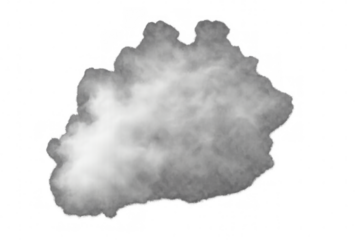 White smoke plume rising, swirling dramatically against transparent backdrop, ideal for graphic overlays and creative visual projects