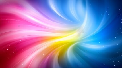 Obraz premium Vibrant Rainbow Swirl Abstract Background