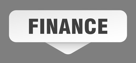 finance sticker. finance sign isolated on gray background
