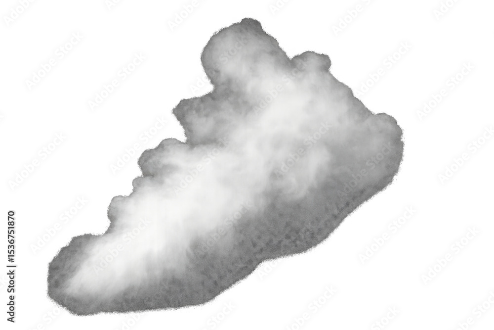Poster wispy white smoke billowing against transparent background, creating ethereal visual effect with sof