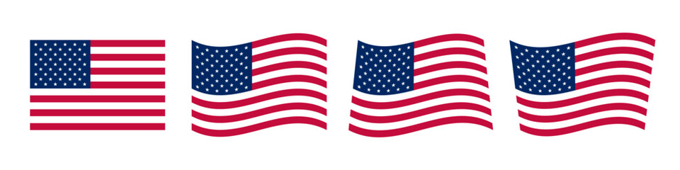 Usa flag icon symbol set