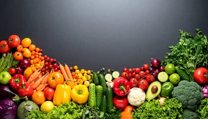 Colorful variety of antioxidant-rich vegetables beautifully arranged in a rainbow pattern
