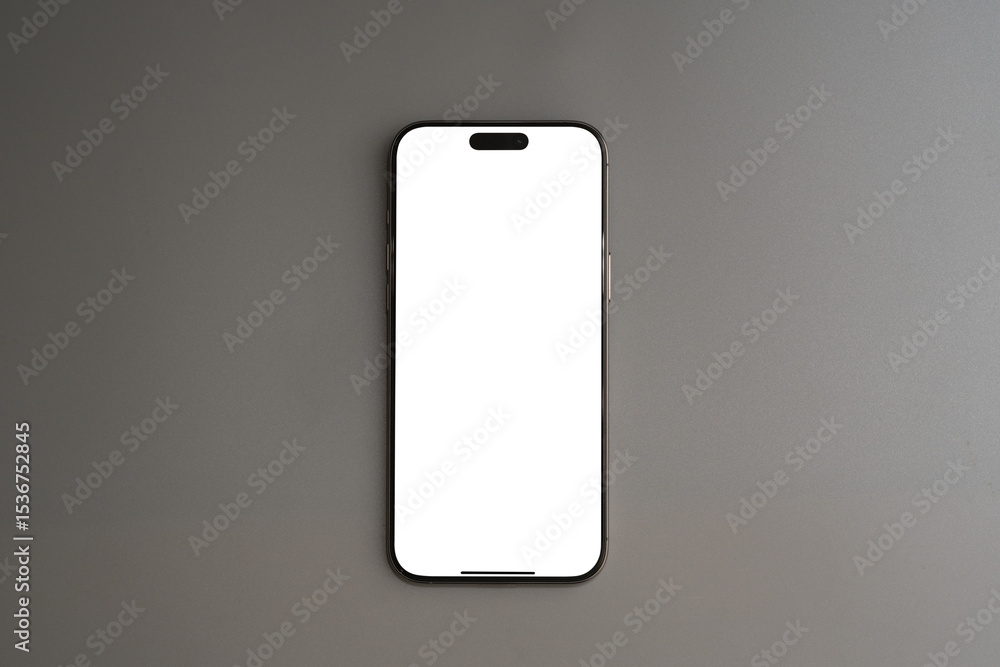 Poster mockup smart phone isolated screen and clipping path for infographic business web site design app