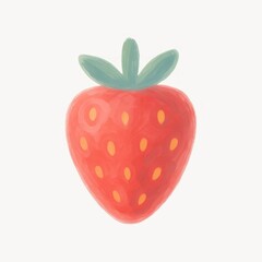 Fototapeta premium Vibrant artistic strawberry illustration.