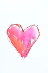 Vibrant Watercolor Heart Illustration