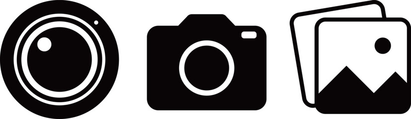 カメラ　レンズ　画像　アイコン