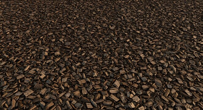 mulch texture from shredded trees, perfect for landscaping visuals, eco-designs, or digital texture backgrounds.