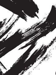 Abstract Black and White Brush Strokes Texture Background for Design Projects