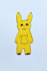 Yellow Cartoon Character with Large Ears