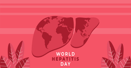 Naklejka premium World Hepatitis day flyer