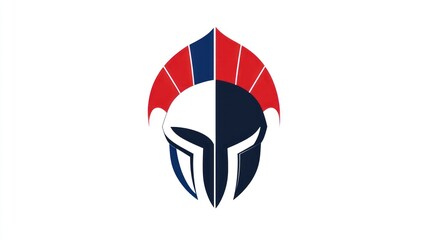 Obraz premium Two-toned spartan helmet logo