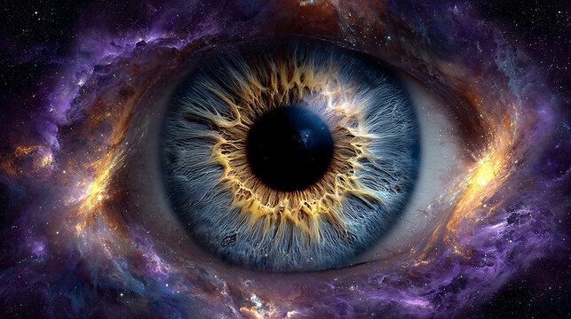 eye iris on background, third eye, Eye of the universe, eye illustration drawing , Psychedelic vision	