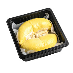 Freshly packed durian, a tropical fruit known for its strong aroma and unique taste.