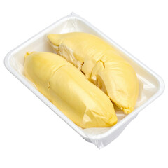 Freshly packaged durian fruit ready for consumption and culinary exploration.