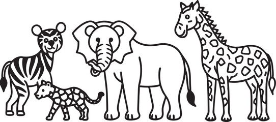 Cartoon horse vector illustration featuring a cute farm animal design