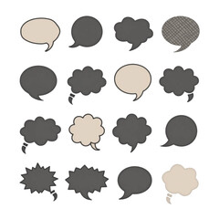 set of comic speech bubbles