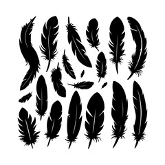 Silhouette design handraw simple design isolated on white backgroun