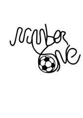 Fototapeta premium number one football 
