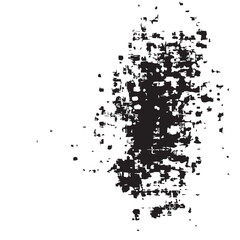 Abstract Black and White Ink Splotch Texture and Design Element