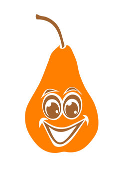 poire smiley rigolo dessin