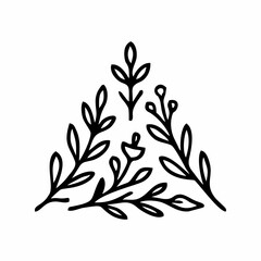 Bohemian logo vector handmade style outline ethnic mandala tribal symbol minimalist ornament design for hippie business brand identity cultural boutique decoration or artistic folk element