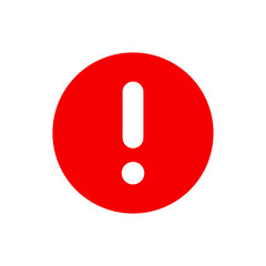 ! Exclamation mark red round icon