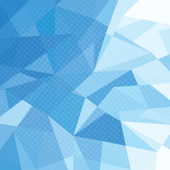 Blue abstract polygon background with halftone. abstract low poly background. triangles in blue colors with halftone. modern geometric background
