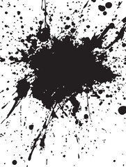 Dramatic Black Ink Splatter Abstract Art Texture