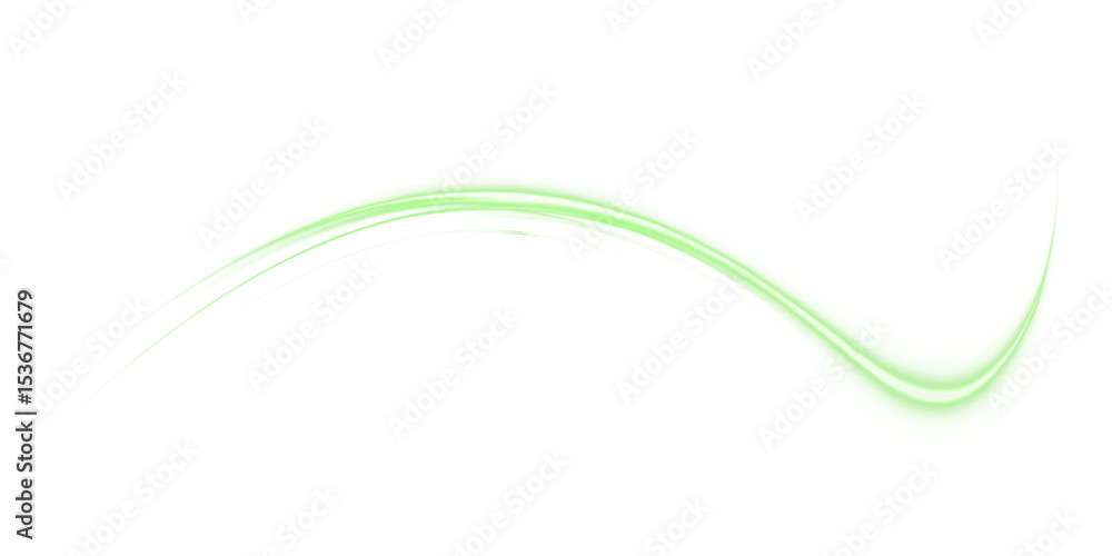 Fototapete green, bright, art, wave, flow swirl into a smooth abstract png. dynamic shape with elegant curves a